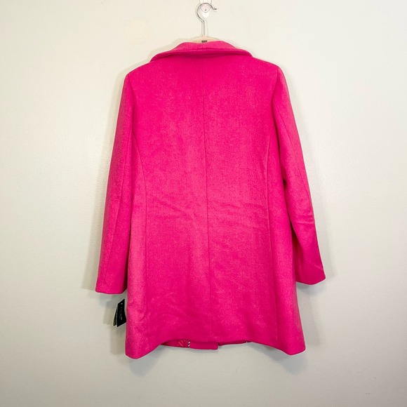 KATE SPADE New York Pink Wool Blend Stand Collar Over Coat Jacket Medium NWT - Picture 2 of 9